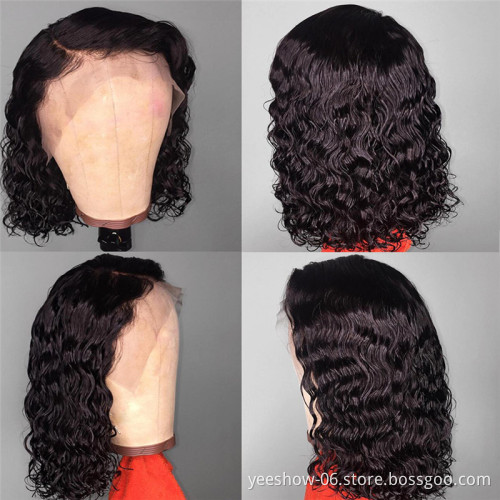 10a grade raw curly indian 4*4 lace closure wig 100% wholesale price Bob wig  mink brazilian lace human hair wigs